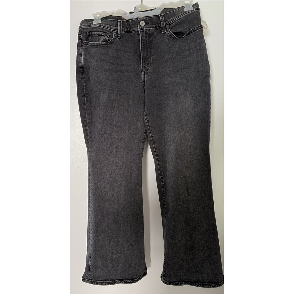 Lucky Brand Womens Sweet Mid Rise Flare Jeans Gray Size 14/32A